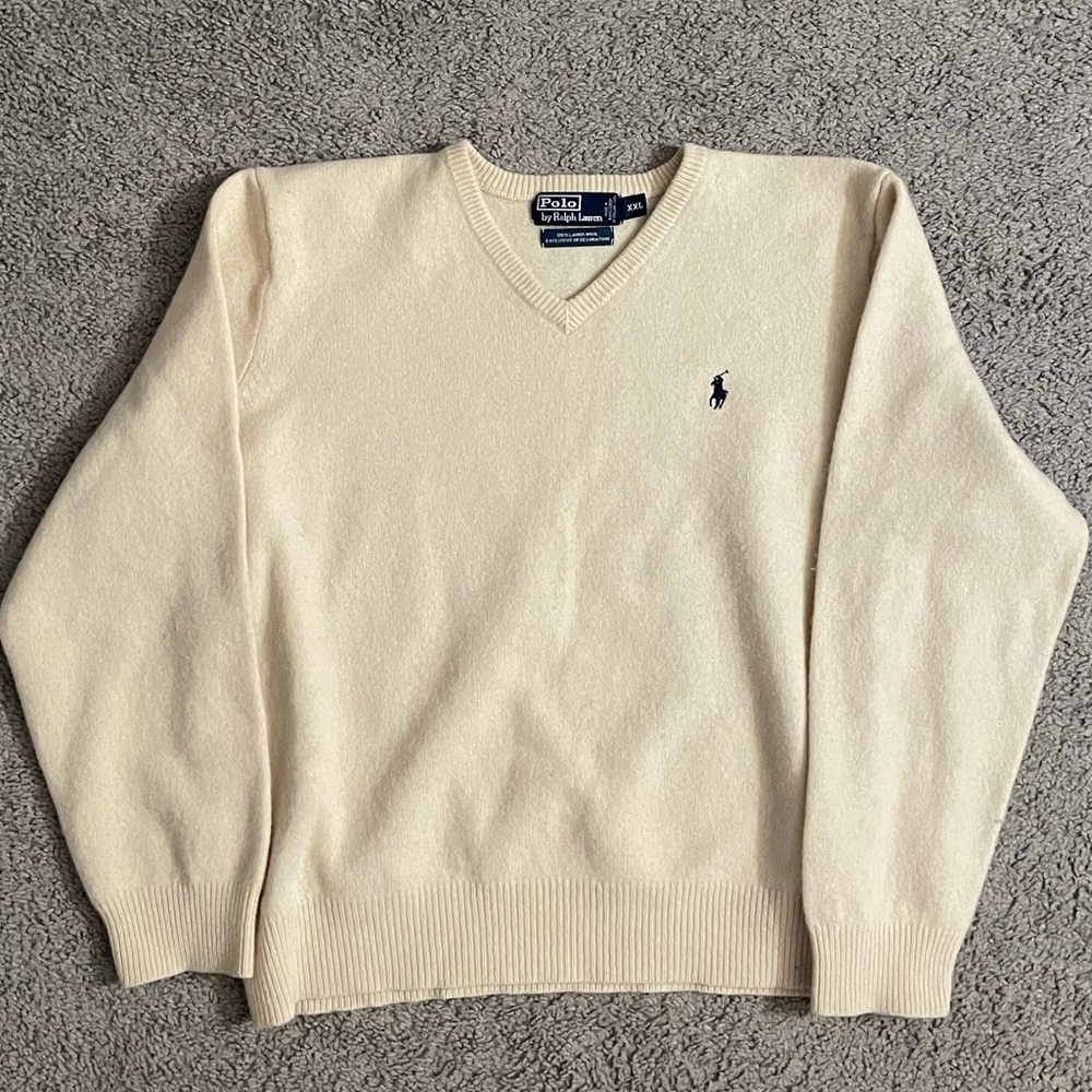 “Cream” Wool Sweater, Polo by Ralph Lauren